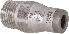 Legris - 4mm Outside Diam, 1/8 BSPT, Stainless Steel Push-to-Connect Male Connector - 435 Max psi, Tube to Male BSPT Connection, FKM O-Ring - Industrial Tool & Supply