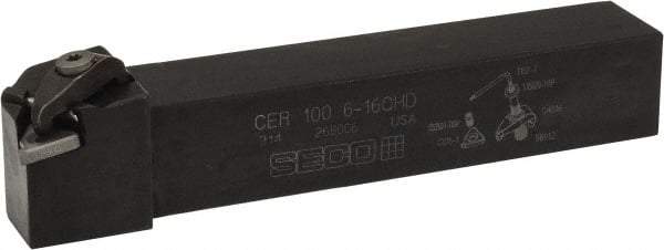 Seco - External Thread, Right Hand Cut, 1" Shank Width x 1" Shank Height Indexable Threading Toolholder - 6" OAL, 16ER Insert Compatibility, CE Toolholder, Series Snap Tap - Industrial Tool & Supply