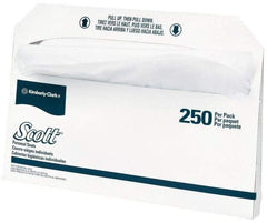 Scott - 17" Long x 14-1/2" Wide White Toilet Seat Covers - 20 Pack, 250 Sheet Roll - Industrial Tool & Supply