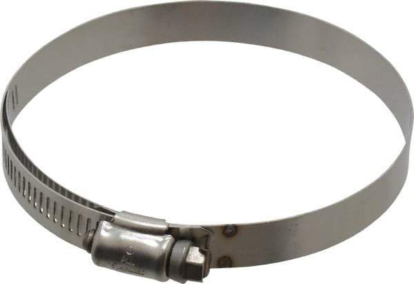 IDEAL TRIDON - SAE Size 56, 3-1/16 to 4" Diam, Stainless Steel Shielded Worm Drive Clamp - Material Grade 301, Series 615 - Industrial Tool & Supply