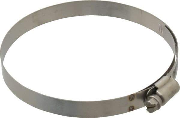 IDEAL TRIDON - SAE Size 64, 3-9/16 to 4-1/2" Diam, Stainless Steel Shielded Worm Drive Clamp - Material Grade 301, Series 615 - Industrial Tool & Supply