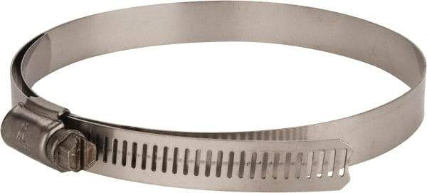 IDEAL TRIDON - SAE Size 72, 4-1/16 to 5" Diam, Stainless Steel Shielded Worm Drive Clamp - Material Grade 301, Series 615 - Industrial Tool & Supply
