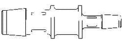 Made in USA - Kynar Single Barbed Tube Reducer - Natural - Industrial Tool & Supply