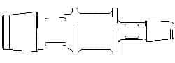 Made in USA - Polypropylene Single Barbed Tube Reducer - White - Industrial Tool & Supply