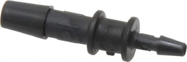 Made in USA - 1/4 x 1/8" Barb, Nylon Single Barbed Tube Reducer - Black - Industrial Tool & Supply