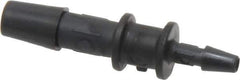 Made in USA - 1/4 x 1/8" Barb, Nylon Single Barbed Tube Reducer - Black - Industrial Tool & Supply