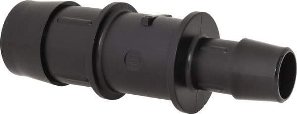 Made in USA - 1 x 5/8" Barb, Nylon Single Barbed Tube Reducer - Black - Industrial Tool & Supply