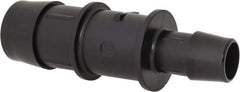 Made in USA - 1 x 5/8" Barb, Nylon Single Barbed Tube Reducer - Black - Industrial Tool & Supply