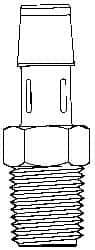 Made in USA - 1/4" Barb, 1/4, Nylon Single Barbed Tube Adapter - Natural, Male - Industrial Tool & Supply