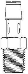 Made in USA - 1/4" Barb, 1/4, Nylon Single Barbed Tube Adapter - Natural, Male - Industrial Tool & Supply