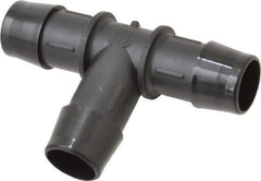Made in USA - 3/4" Barb, Nylon Single Barbed Tube Tee - Black - Industrial Tool & Supply