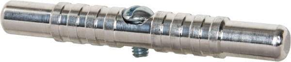 Schaefer Brush - 3-3/4" Long, 12-24 Male, Aluminum T-Bar Brush Handle - 1/2" Diam, 12-24 Male, For Use with Steel Rods - Industrial Tool & Supply