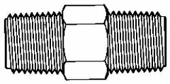 Made in USA - 1 NPT Nylon Threaded Tube Fitting - Natural - Industrial Tool & Supply