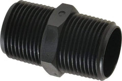 Made in USA - 3/4 NPT Nylon Threaded Tube Fitting - Black - Industrial Tool & Supply