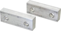 Gibraltar - 4" Wide x 1-1/2" High x 3/4" Thick, Flat/No Step Vise Jaw - Soft, Aluminum, Fixed Jaw, Compatible with 4" Vises - Industrial Tool & Supply