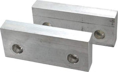 Gibraltar - 6" Wide x 2-1/2" High x 1" Thick, Flat/No Step Vise Jaw - Soft, Aluminum, Fixed Jaw, Compatible with 6" Vises - Industrial Tool & Supply