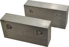 Gibraltar - 6" Wide x 3" High x 1-1/2" Thick, Flat/No Step Vise Jaw - Soft, Aluminum, Fixed Jaw, Compatible with 6" Vises - Industrial Tool & Supply