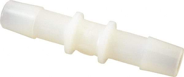 Made in USA - 3/8" Barb, Nylon Single Barbed Tube Splicer - Natural - Industrial Tool & Supply