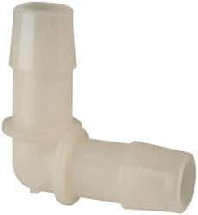 Made in USA - 1/2" Barb, Nylon Single Barbed Tube Elbow - Natural - Industrial Tool & Supply