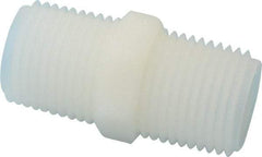 Made in USA - 1/2 NPT Nylon Threaded Tube Fitting - Natural - Industrial Tool & Supply