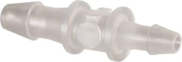 Made in USA - 1/8 x 3/32" Barb, Polypropylene Single Barbed Tube Reducer - Natural - Industrial Tool & Supply