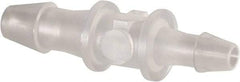Made in USA - 1/8 x 3/32" Barb, Polypropylene Single Barbed Tube Reducer - Natural - Industrial Tool & Supply