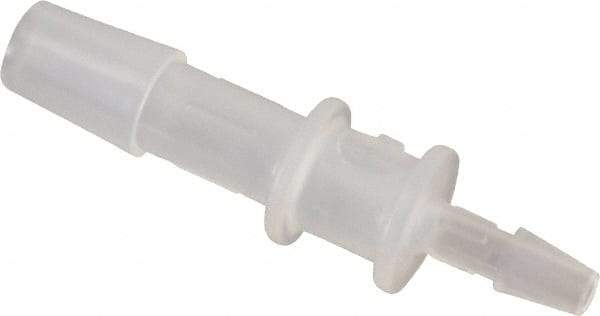 Made in USA - 1/4 x 1/8" Barb, Polypropylene Single Barbed Tube Reducer - Natural - Industrial Tool & Supply