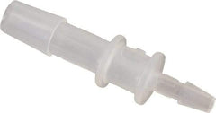 Made in USA - 1/4 x 1/8" Barb, Polypropylene Single Barbed Tube Reducer - Natural - Industrial Tool & Supply
