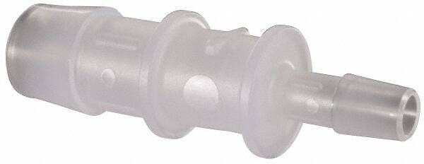 Made in USA - Polypropylene Single Barbed Tube Reducer - Natural - Industrial Tool & Supply