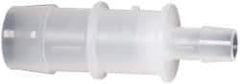 Made in USA - Polypropylene Single Barbed Tube Reducer - Natural - Industrial Tool & Supply