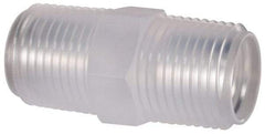 Made in USA - 3/8 NPT Polypropylene Threaded Tube Fitting - Natural - Industrial Tool & Supply