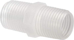 Made in USA - 1/2 NPT Polypropylene Threaded Tube Fitting - Natural - Industrial Tool & Supply