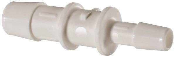 Made in USA - Polypropylene Single Barbed Tube Reducer - White - Industrial Tool & Supply