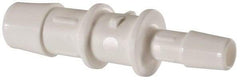 Made in USA - Polypropylene Single Barbed Tube Reducer - White - Industrial Tool & Supply