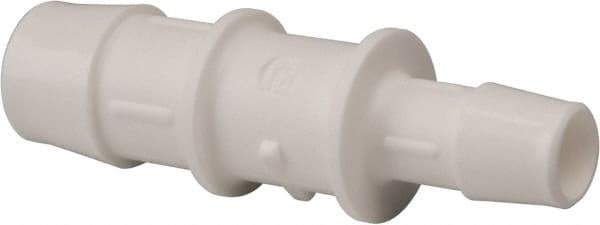 Made in USA - Polypropylene Single Barbed Tube Reducer - White - Industrial Tool & Supply