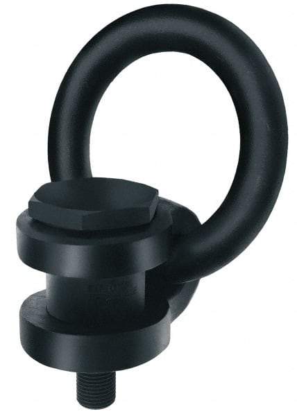 American Drill Bushing - 3,500 kg. Load Limit, Side Pull Hoist Ring - M24x3.0 Thread Size, 4 Inch Diameter Ring - Industrial Tool & Supply