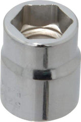 Proto - 7/16", 3/8" Drive, Standard Hand Socket - 6 Points, 7/8" OAL, Chrome Finish - Industrial Tool & Supply