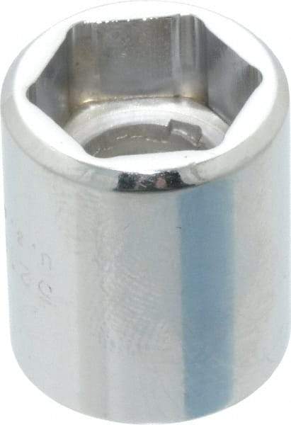 Proto - 1/2", 3/8" Drive, Standard Hand Socket - 6 Points, 7/8" OAL, Chrome Finish - Industrial Tool & Supply