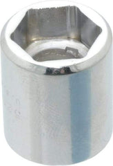 Proto - 1/2", 3/8" Drive, Standard Hand Socket - 6 Points, 7/8" OAL, Chrome Finish - Industrial Tool & Supply