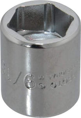 Proto - 9/16", 3/8" Drive, Standard Hand Socket - 6 Points, 7/8" OAL, Chrome Finish - Industrial Tool & Supply
