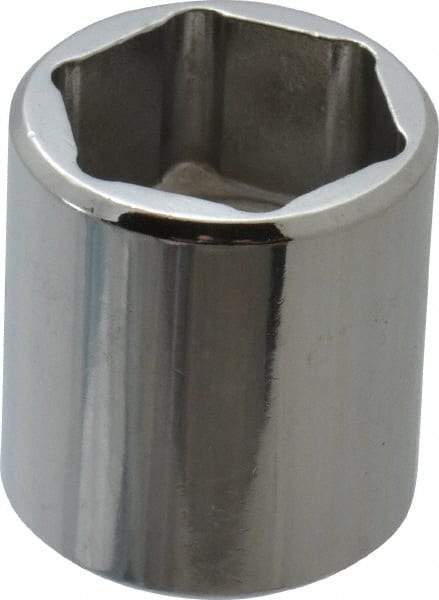 Proto - 5/8", 3/8" Drive, Standard Hand Socket - 6 Points, 15/16" OAL, Chrome Finish - Industrial Tool & Supply