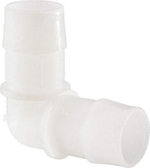Made in USA - 1" Barb, Kynar Single Barbed Tube Elbow - Natural - Industrial Tool & Supply