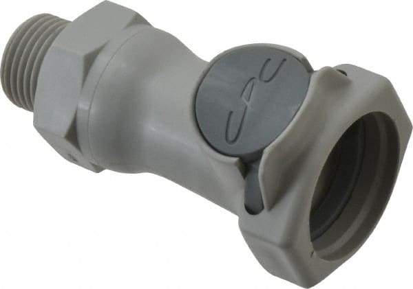 CPC Colder Products - 3/8" Nominal Flow, 3/8 NPT Thread, Female, Inline Threaded-Female Socket - 60 Max psi, 32 to 230°F, Polypropylene Coupling, EPDM O-Ring - Industrial Tool & Supply