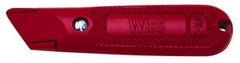 Wiss - Fixed Utility Knife - 1" Blade, Red Handle - Industrial Tool & Supply