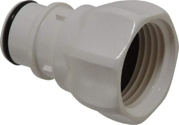 CPC Colder Products - 3/8" Nominal Flow, 3/4 NHR Thread, Female, Inline Threaded-Male Plug - 125 Max psi, -40 to 280°F, Polysulfone Coupling, EPDM O-Ring - Industrial Tool & Supply