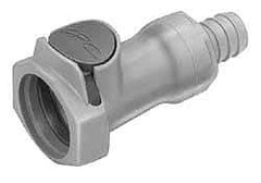 CPC Colder Products - 3/8" Nominal Flow, 1/2" ID, Female, Inline Hose Barb-Female Socket - 125 Max psi, -40 to 280°F, Polysulfone Coupling, EPDM O-Ring - Industrial Tool & Supply