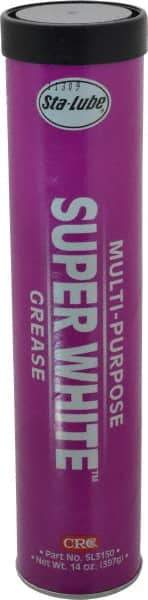 CRC - 14 oz Cartridge Lithium General Purpose Grease - White, 300°F Max Temp, NLGIG 1-1/2, - Industrial Tool & Supply