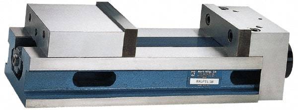 Kurt - 6" Jaw Width, 14" Jaw Opening Capacity, Horizontal Stationary Machine Vise - Manual Operation, 6,877 Lb Capacity, 1 Station, 24.51" Long x 4.86" High x 1-31/64" Deep, 1.735" Jaw Height, 80,000 psi Max Clamp Force, Ductile Iron - Industrial Tool & Supply