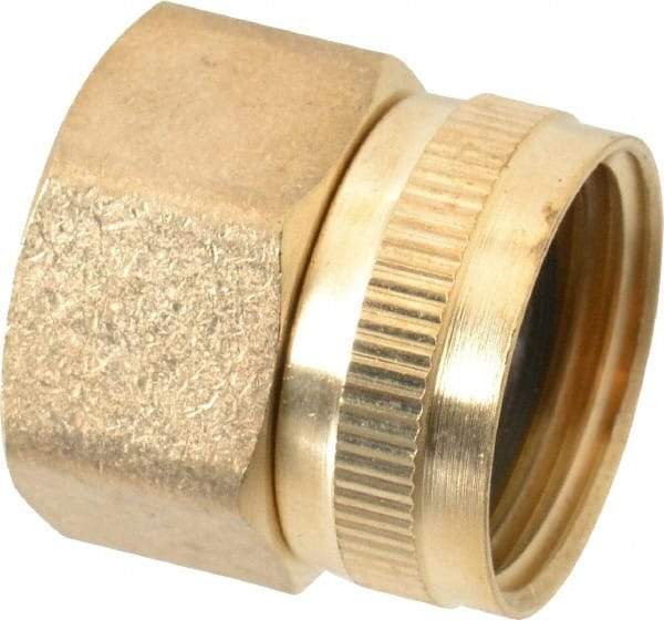 Cerro - 3/4 FPT & 3/4 FGHT Garden Hose Fitting - Brass, Female Hose to Female Pipe Swivel Connector - Industrial Tool & Supply