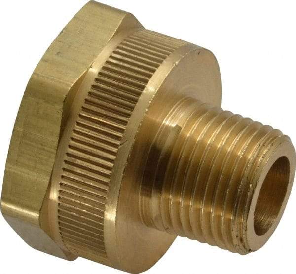 Dixon Valve & Coupling - 3/8 NPTF & 3/4 NH Garden Hose Fitting - Brass, Female Hose to Male Pipe Connector - Industrial Tool & Supply